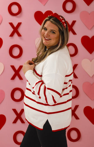 Heart on Fire Striped Sweater