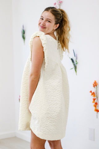 Always Yours Floral Dress in Ivory