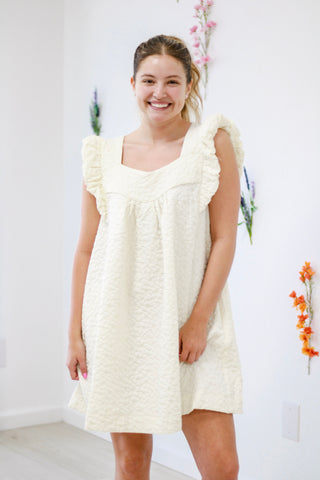 Always Yours Floral Dress in Ivory