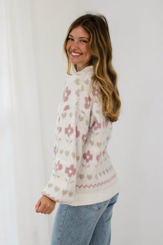Lean on Me Floral Sweater