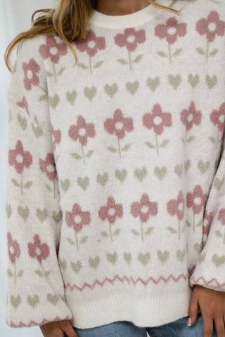Lean on Me Floral Sweater