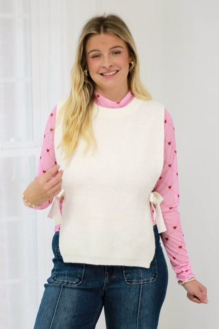 Keigan Pink Heartlines Mesh Top