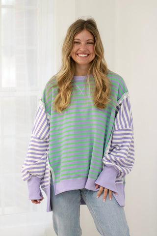 Colorful Fun Striped Pullover
