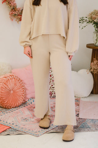 What a Wonderful Life Ribbed Set in Taupe