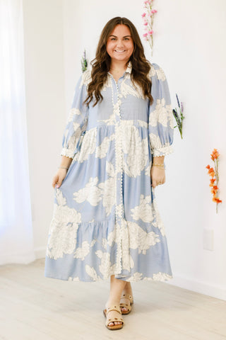Spring Blooms Midi Dress