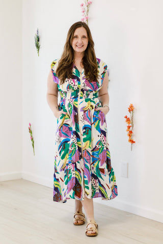Tropical Getaway Midi Dress