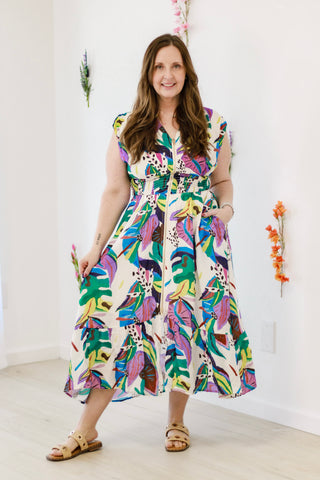 Tropical Getaway Midi Dress
