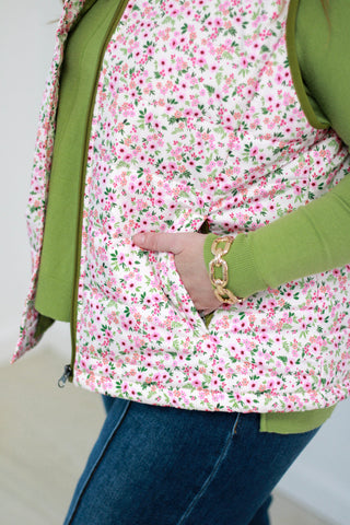 Delilah Ditzy Floral Puffer Vest