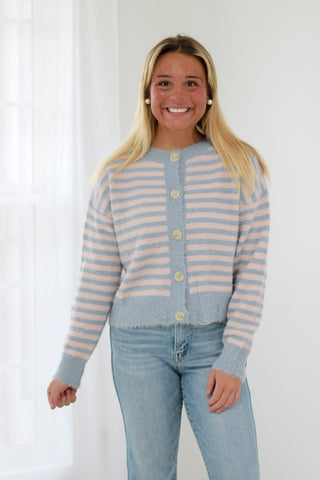 From Now Until Forever Striped Button Up Top