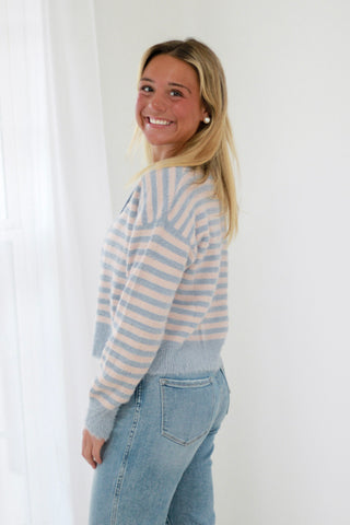 From Now Until Forever Striped Button Up Top