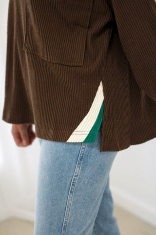 Chocolate Daydream Ribbed Top