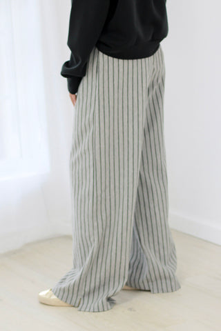 At Home With You Gray Stripe Pants