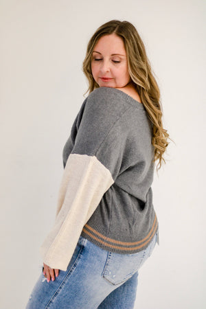 No Wasted Time Block Sweater