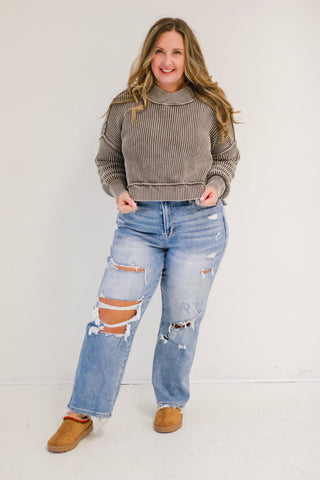 Always Get My Way Oversized Sweater in Mocha