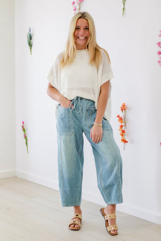 Natural Beauty Open-Stitch Sweater