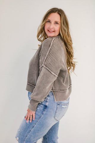 Always Get My Way Oversized Sweater in Mocha