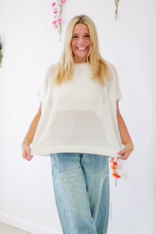 Natural Beauty Open-Stitch Sweater