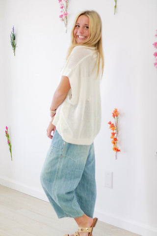 Natural Beauty Open-Stitch Sweater