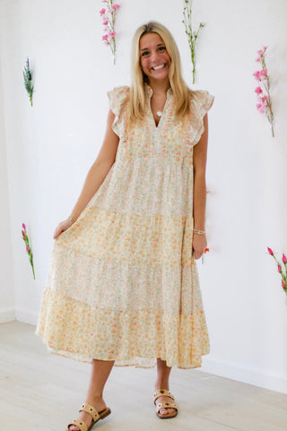 Wishing For Spring Maxi Dress in Peach