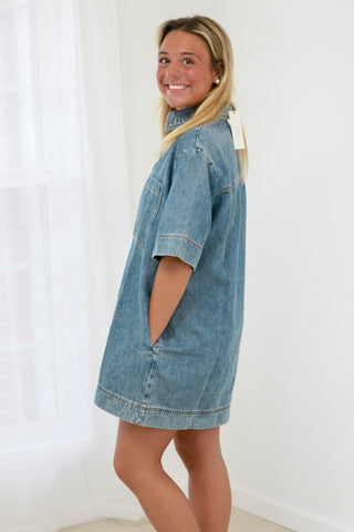 The Way She Moves Denim Dress