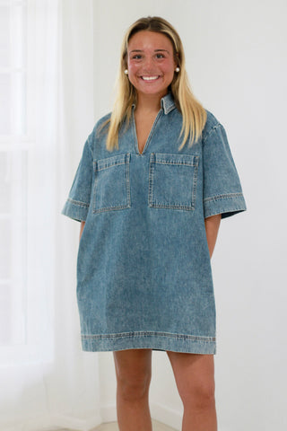 The Way She Moves Denim Dress