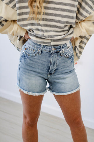 Sun's Out Tummy Control Judy Blue Shorts