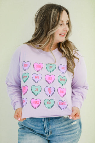 No Lonely Hearts Lavender Conversation Comfort Colors Tee