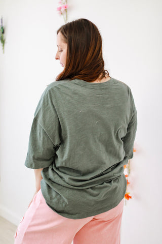 Natural Life Peace Tee in Charcoal