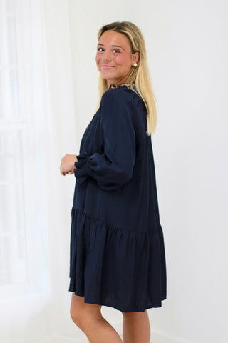 Look at Me Leopard Trim Dress