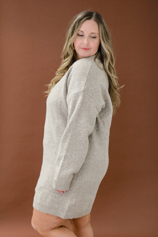 Memories of You Sweater Dress in Mocha