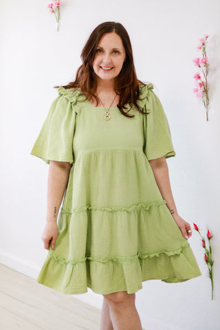 Making Memories Dress in Spring Green