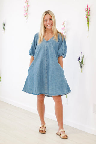 Dancing In The Dark Denim Dress
