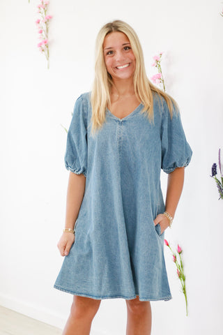 Dancing In The Dark Denim Dress