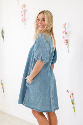 Dancing In The Dark Denim Dress