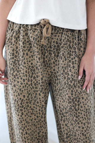 Hear Me Roar Mineral Washed Pants in Mocha