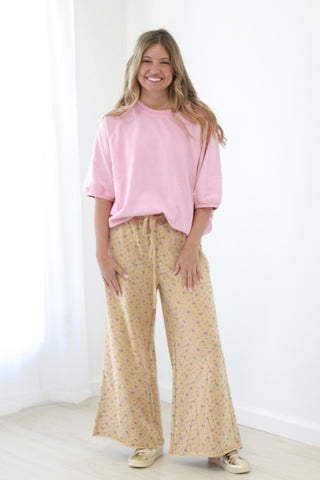 Couldn't be Better Floral Pants in Latte
