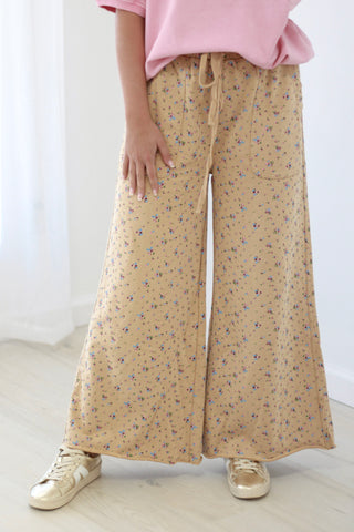 Couldn't be Better Floral Pants in Latte