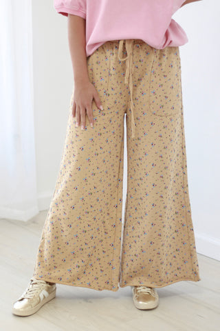 Couldn't be Better Floral Pants in Latte