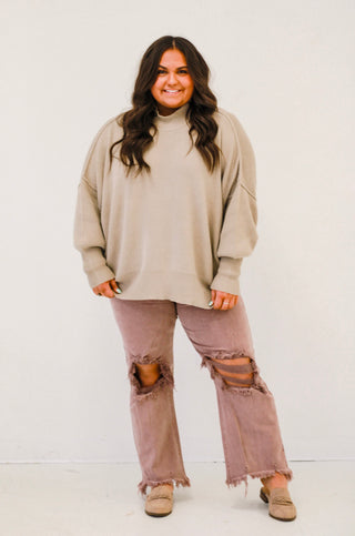 Warm Feelings Here Mocha Sweater
