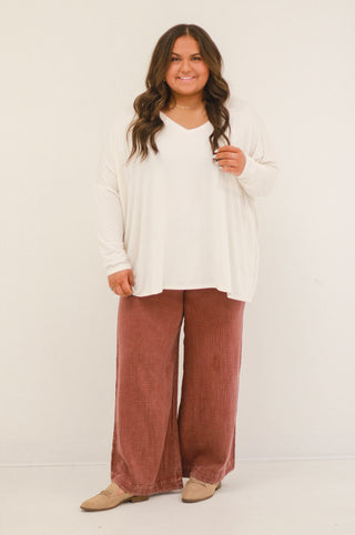 I'll Have These Mineral Wash Pants in Red Bean