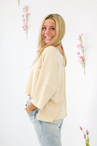 Southern Charm Basic Top in Bone