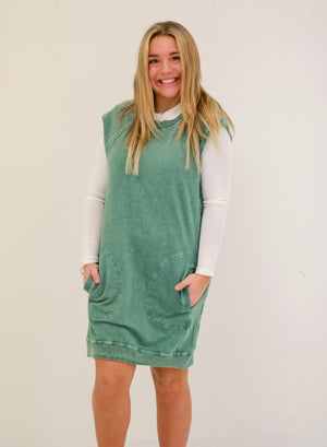 Here or There Mineral Wash Dress