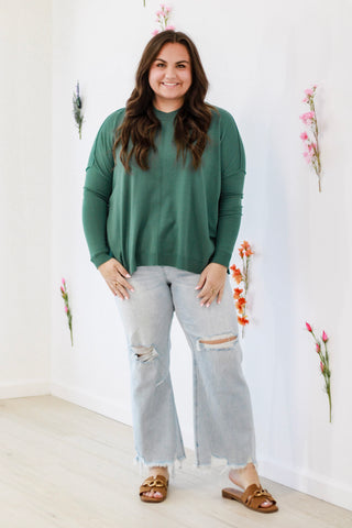 Moment of Weakness Sweater in Juniper Green