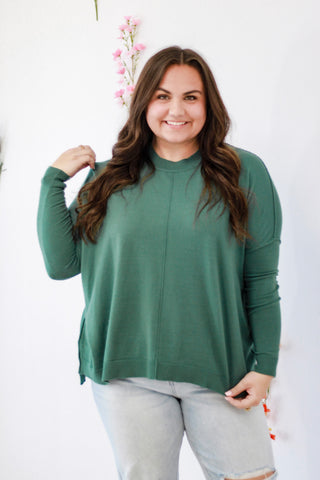 Moment of Weakness Sweater in Juniper Green