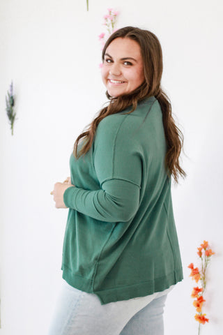 Moment of Weakness Sweater in Juniper Green