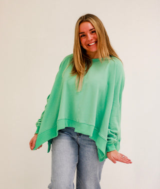 The Weekender Pullover in Seaphoam