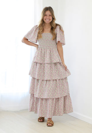 Meet Me at Brunch Maxi Dress in Mint/Fuschia