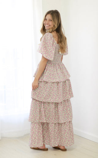 Meet Me at Brunch Maxi Dress in Mint/Fuschia