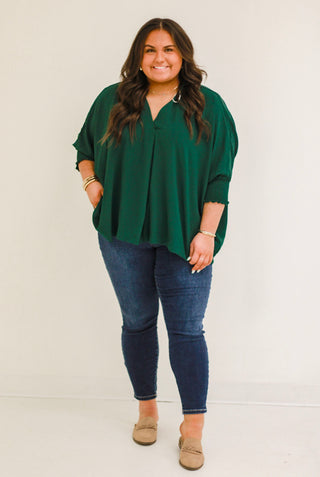 Bombshell Hunter Green Top