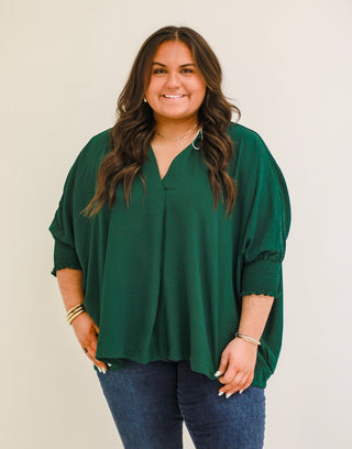 Bombshell Hunter Green Top